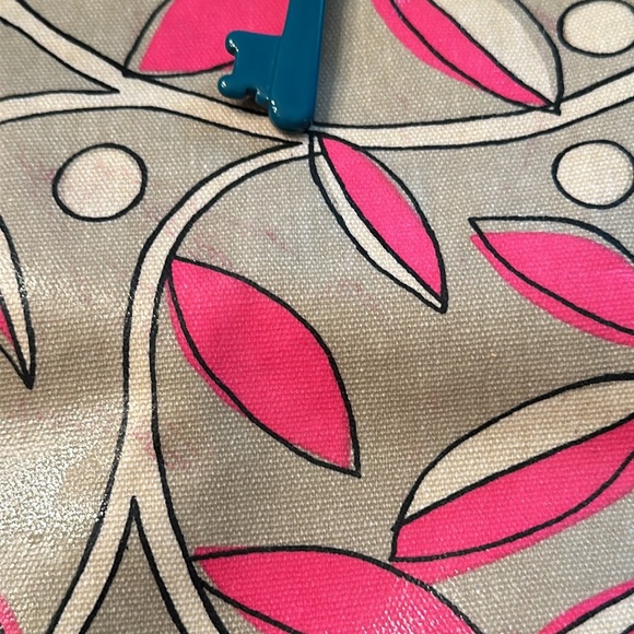 Fossil key-per coated canvas double handle retro floral purse - Picture 4 of 12